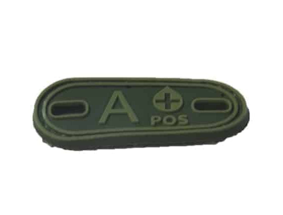 A Positive blood type patch (Green) (Fits boot lace)