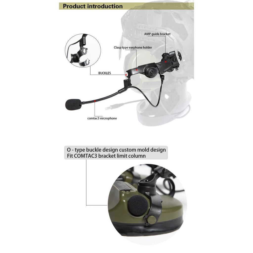 FMA Comtac II / III Helmet Arc Rail Headset Adapter
