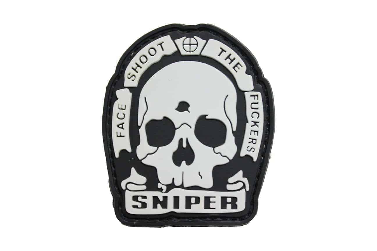 Sniper Face Shoot The F**kers Morale (WHITE) Patch