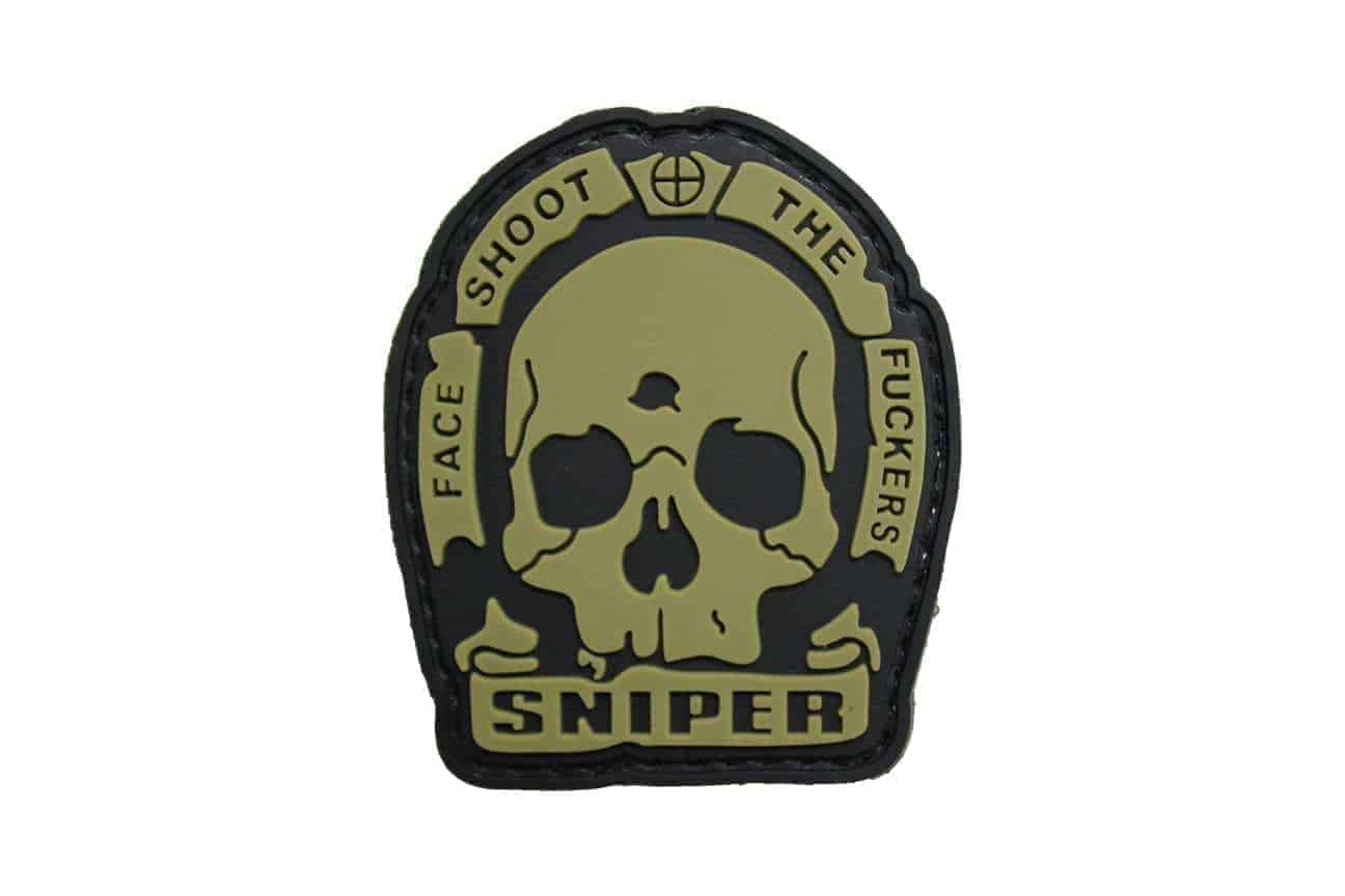 Sniper Face Shoot The F**kers (TAN)  Morale Patch